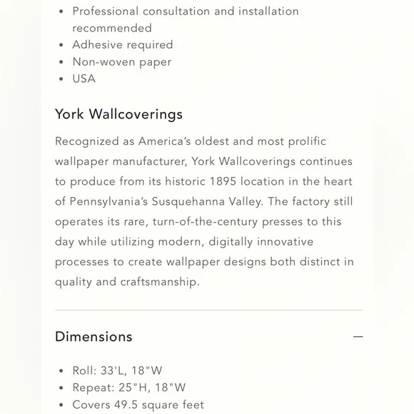 Anthropologie Layne Wallpaper Light Pink Floral Wallpaper York Wallcoverings NWT - Picture 5 of 5